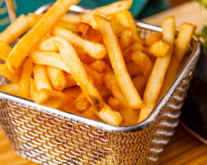 Menu frite de pomme de terre